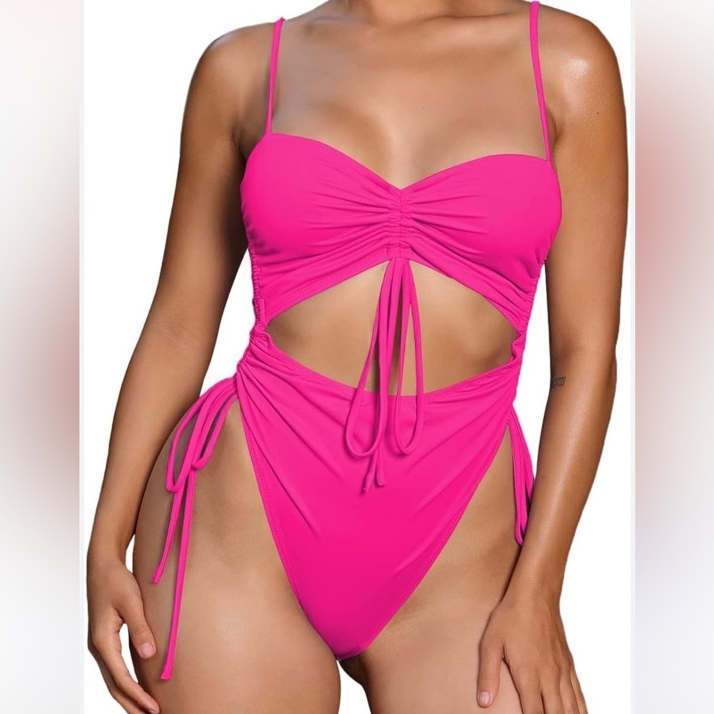 Vibrant Pink One Piece Swimsuit